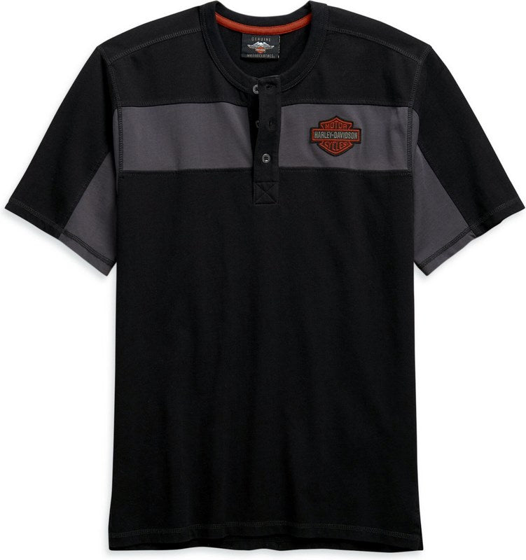 Harley-Davidson Copperblock Short Sleeve Henley  Black | 99082-20VM
