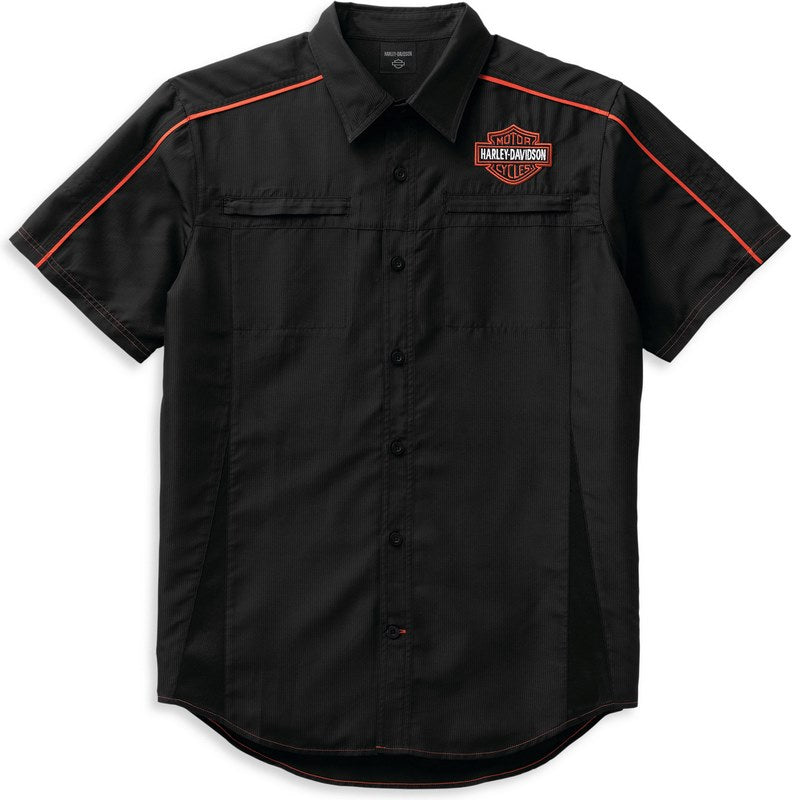 Harley-Davidson Shirt-Woven  Black/Orange | 99089-22VM