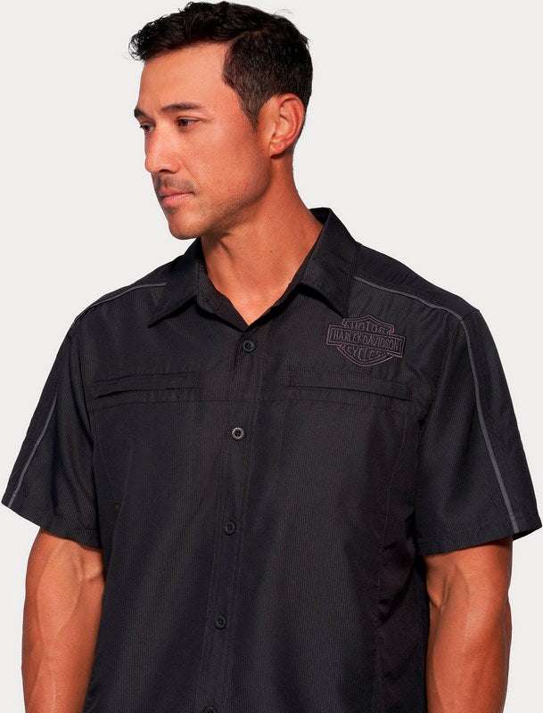 Harley-Davidson Shirt-Woven  Black/Gray | 99092-22VM