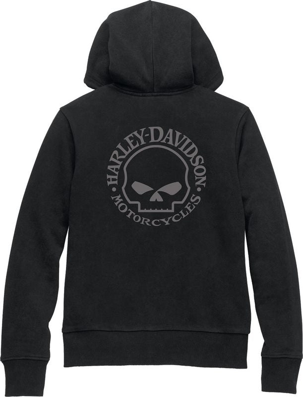 Harley-Davidson Women'S Special Skull Zip Front Hoodie  Black Beauty 2 | 99096-22VW