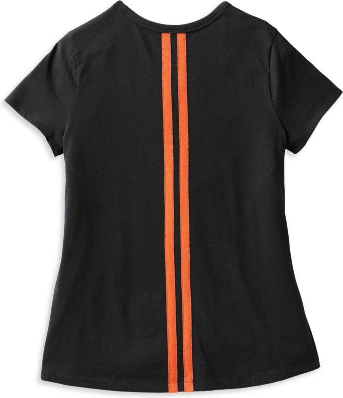 Harley-Davidson Women'S Accelerate Stripe Knit Top  Colorblock-Design-Black Beauty | 99101-22VW