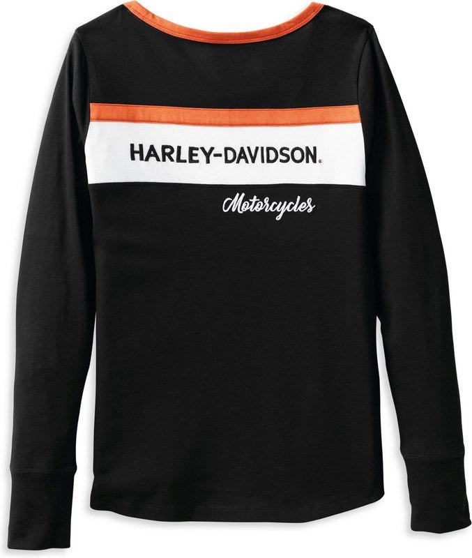 Harley-Davidson Tee-Knit  Colorblock-Design-Black Beauty | 99102-22VW