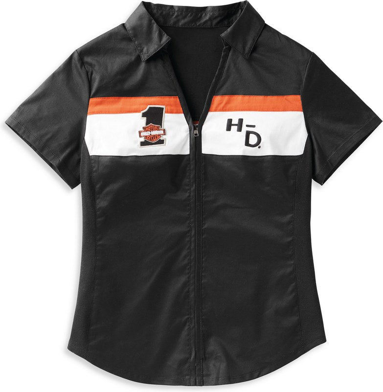 Harley-Davidson Shirt-Woven  Colorblock-Design-Black Beauty | 99114-22VW