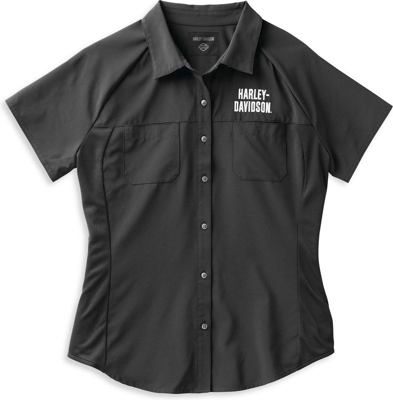 Harley-Davidson Women'S Pivot Performance Shirt With Coolcore® Technology  Black Beauty 2 | 99115-22VW