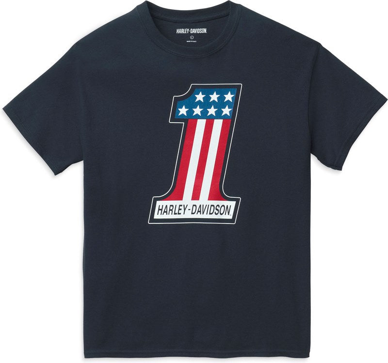 Harley-Davidson Men'S #1 Race Graphic Tee  Black | 99134-22VM