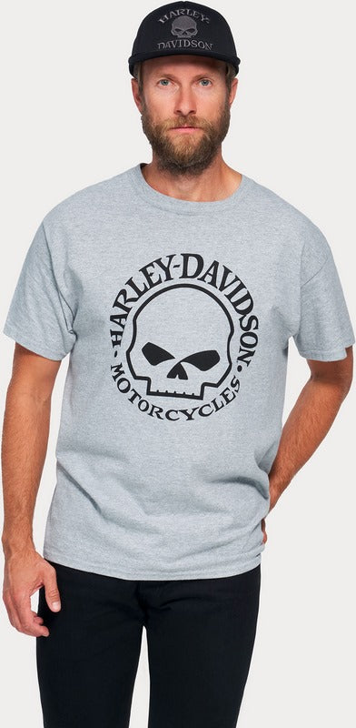 Harley-Davidson Men'S Skull Graphic Tee  Medium Heather Grey | 99146-22VM