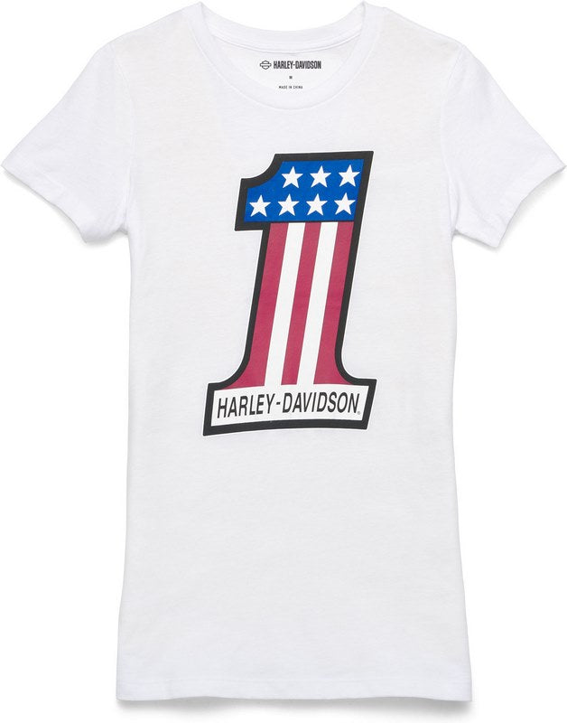 Harley-Davidson Women´S #1 Race Graphic Tee  White | 99149-22VW