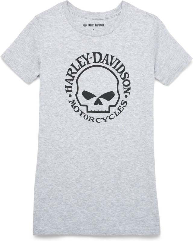 Harley-Davidson Women´S Skull Graphic Tee  Heather Medium Grey | 99156-22VW