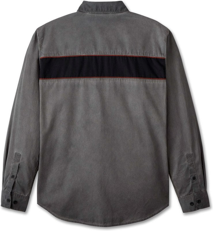 Harley-Davidson Shirt-Woven  Colorblock-Design-Blackened Pearl | 99177-24VM
