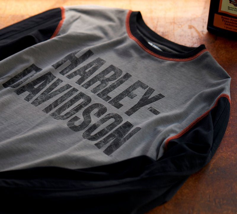 Harley-Davidson Tee-Knit  Colorblock-Design-Harley Black | 99181-24VM