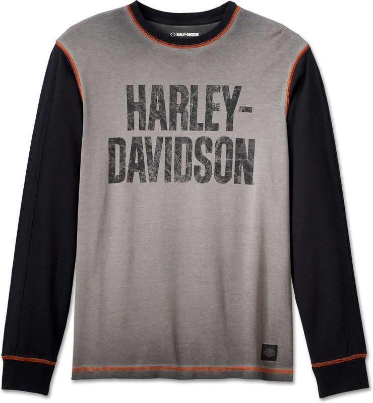 Harley-Davidson Tee-Knit  Colorblock-Design-Harley Black | 99181-24VM