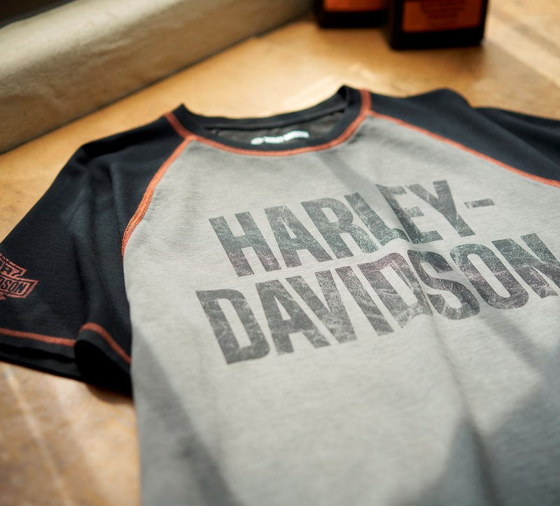 Harley-Davidson Tee-Knit  Colorblock-Design-Harley Black | 99187-24VM