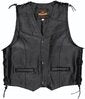 Held Patch Leather Vest  Black  | 5472-00-1-L