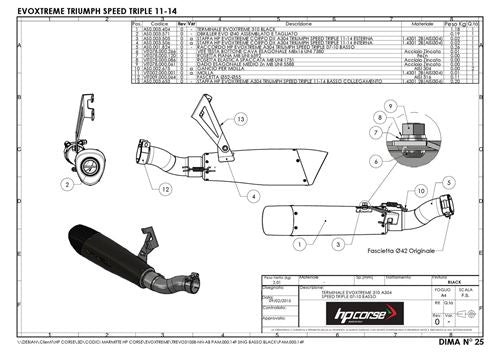 HP Corse / エイチピーコルセ  Evoxtreme 310mm Satin Exhaust | TREVO3103S-NN-AB
