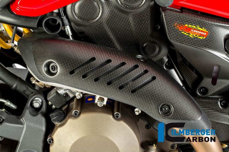 ILMBERGER / イルムバーガーカーボンパーツ エキゾーストプロテクション マニホールド マット - Ducati Monster 1200/1200 S | AHK.104.D12MM.K