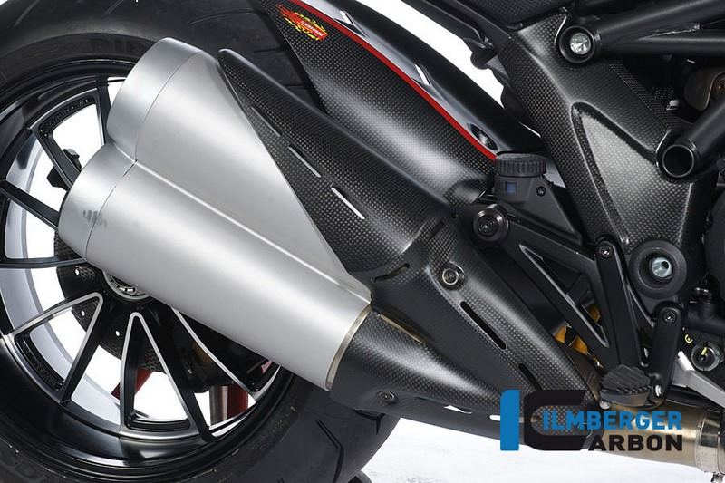 ILMBERGER / イルムバーガーカーボンパーツ サイドエグゾーストプロテクション Diavel | AHS.003.DIAVE.K