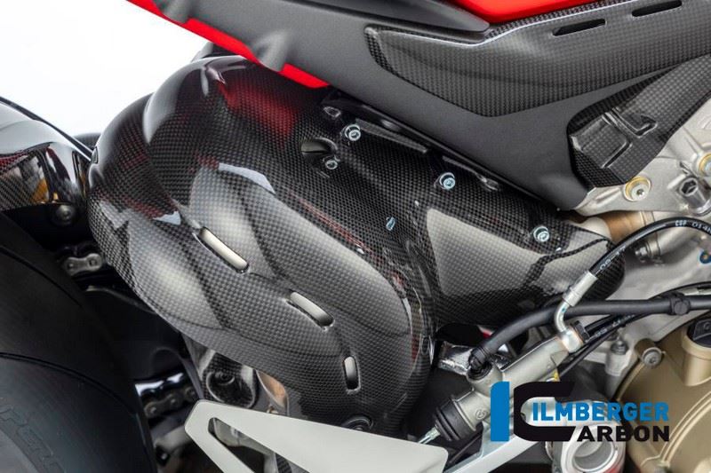ILMBERGER / イルムバーガーカーボンパーツ エキゾーストプロテクション グロス セット Panigale V4 / V4 S | AHS.004.DPV4G.K