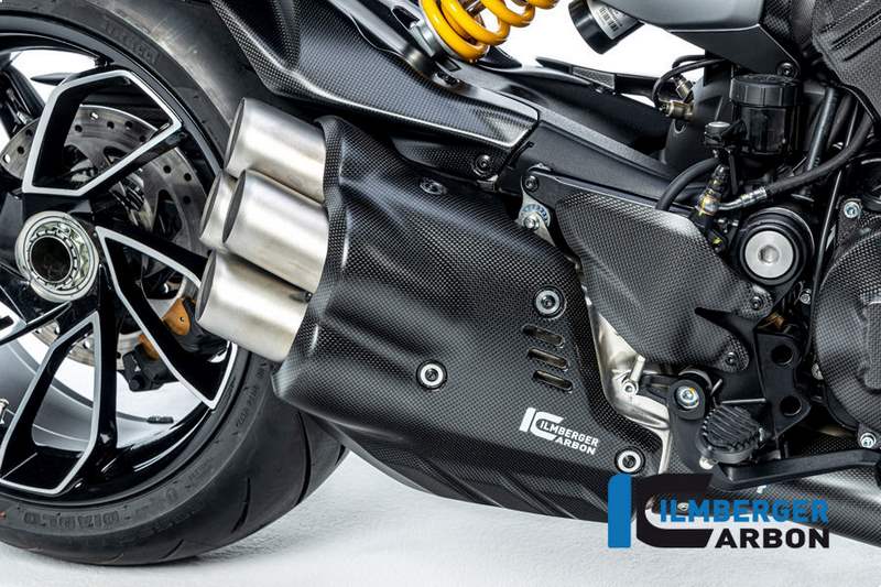 ILMBERGER / イルムバーガーカーボン エキゾーストプロテクション Ducati ディアベル V4 2023- マット | AHS.106.DI23M.K