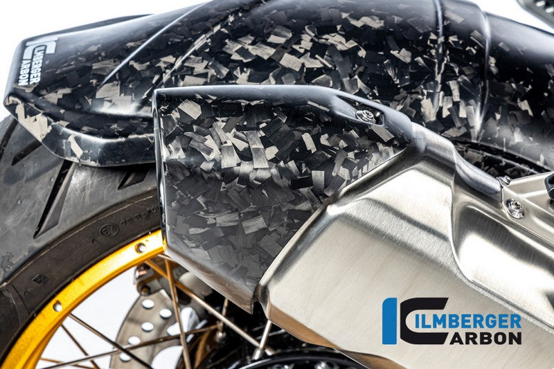 ILMBERGER リアサイレンサー・プロテクターBDC（ブラック・ダイヤモンド・カーボン仕上げ） マット仕上げ（艶なし）  BMW R 1300 GS 2023－ | BM.AHS.011.R23GS