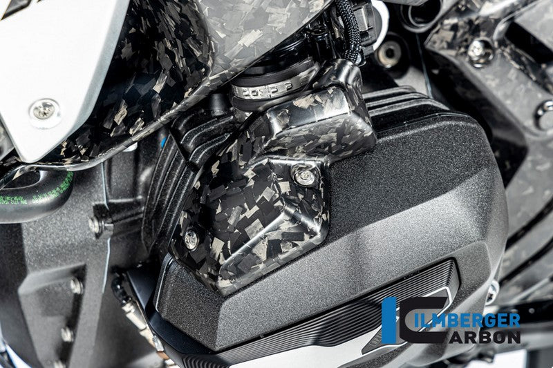 ILMBERGER インジェクターノズル　カバー 左側 BDC（ブラック・ダイヤモンド・カーボン仕上げ） マット仕上げ（艶なし） BMW R 1300 GS 2023－ | BM.EDL.031.R23GS