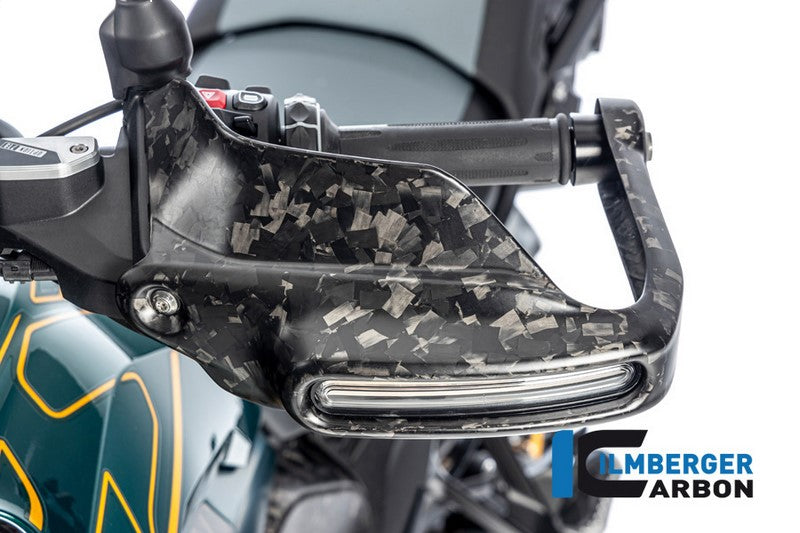 ILMBERGER ハンドプロテクター ハイ 　 ブリンカー  左側 BDC（ブラック・ダイヤモンド・カーボン仕上げ） マット仕上げ（艶なし） BMW R 1300 GS 2023－ | BM.HPL.004.R23GS