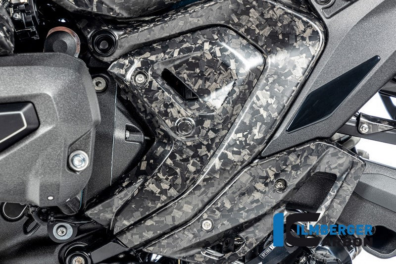ILMBERGER トライアンギュラーフレーム　カバー 左側  BDC（ブラック・ダイヤモンド・カーボン仕上げ） マット仕上げ（艶なし） BMW R 1300 GS 2023－ | BM.RDL.020.R23GS