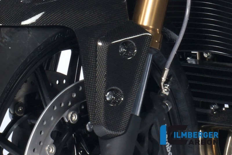 ILMBERGER / イルムバーガーカーボンパーツ ウィンドフラップ フロントマッドガード (左) カーボン - Triumph Speed Triple (2011-now) | KFL.021.TRSPT.K