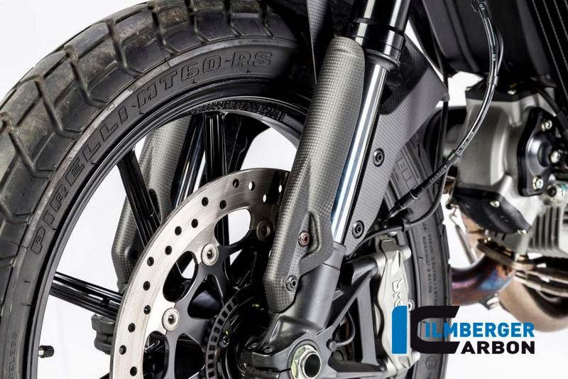 ILMBERGER / イルムバーガーカーボンパーツ スタンドパイプカバー 左 マット Ducati Scrambler  '16 | KVL.105.DS15M.K