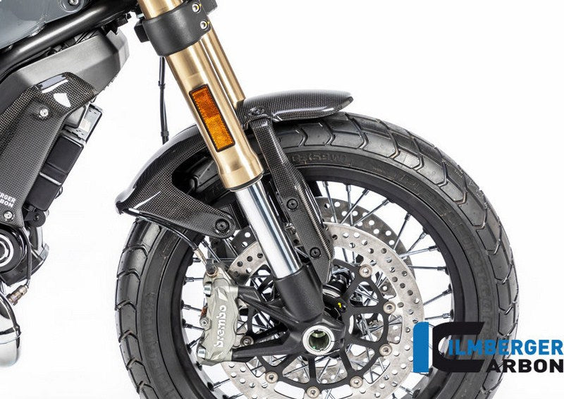 ILMBERGER / イルムバーガーカーボンパーツ フロントマッドガード グロス surface Ducati Scrambler 1100 from 2017 | KVO.009.DS11G.K