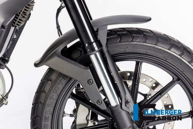ILMBERGER / イルムバーガーカーボンパーツ フロントマッドガードマット Ducati Scrambler  '16 | KVO.101.DS15M.K