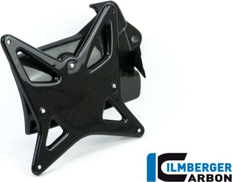 ILMBERGER / イルムバーガーカーボンパーツ ナンバープレートホルダー（ベルトガード付属） グロス Ducati Xディアベル '16 | NHO.002.XD16G.K