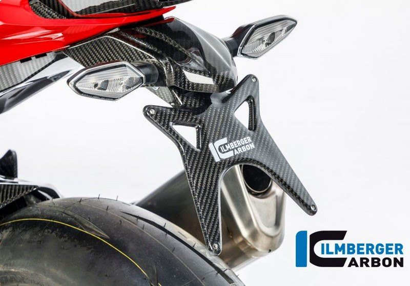 ILMBERGER / イルムバーガーカーボンパーツ ナンバープレートホルダー カーボン - Honda CBR 1000 RR  '17 | NHO.014.CBR17.K