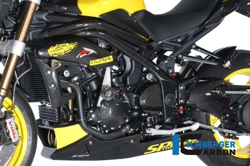 ILMBERGER / イルムバーガーカーボンパーツ フレームカバー (左) カーボン - Triumph Speed Triple (2011-now) | RAL.003.TRSPT.K