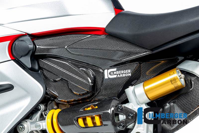 ILMBERGER / イルムバーガーカーボン キャムカバー付きサブフレームカバー 左 グロス Ducati ストリートファイター V2 | RHL.001.V2SFG.K