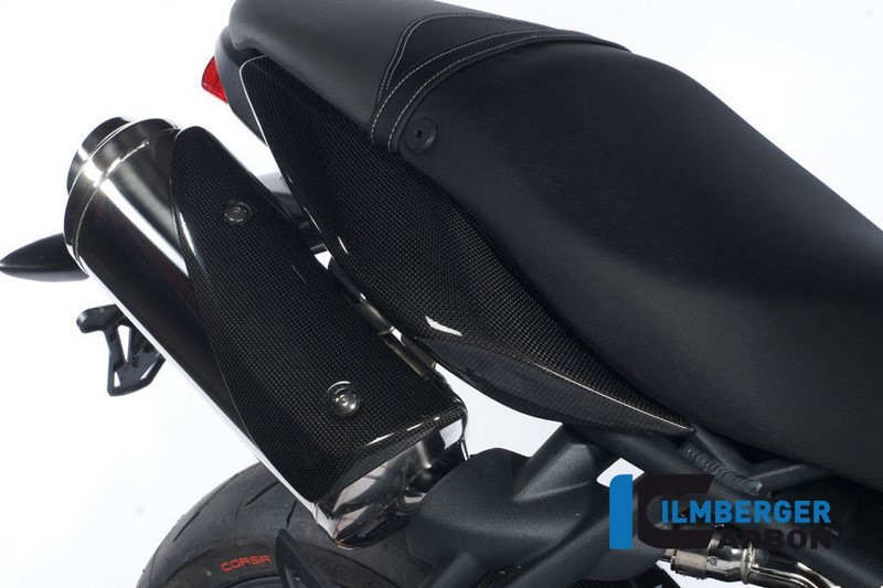 ILMBERGER / イルムバーガーカーボンパーツ アンダーシートサイドパネル (右) カーボン - Triumph Street Triple 675 | SDR.008.TRSTR.K