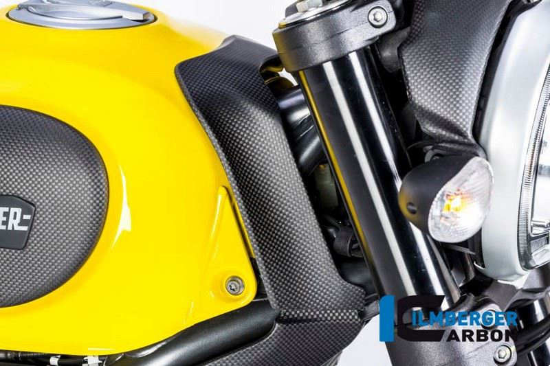 ILMBERGER / イルムバーガーカーボンパーツ アッパータンクカバー マット Ducati Scrambler  '16 | TAO.104.DS15M.K