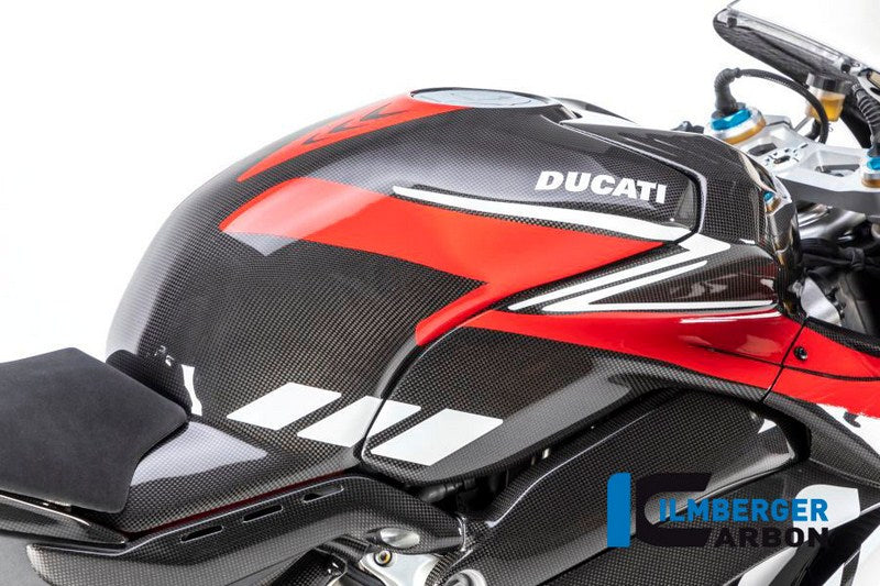 ILMBERGER / イルムバーガーカーボンパーツ タンクフェアリング + クラッシュパッド マット Panigale V4 Racing | TAV.059.D4RAG.K