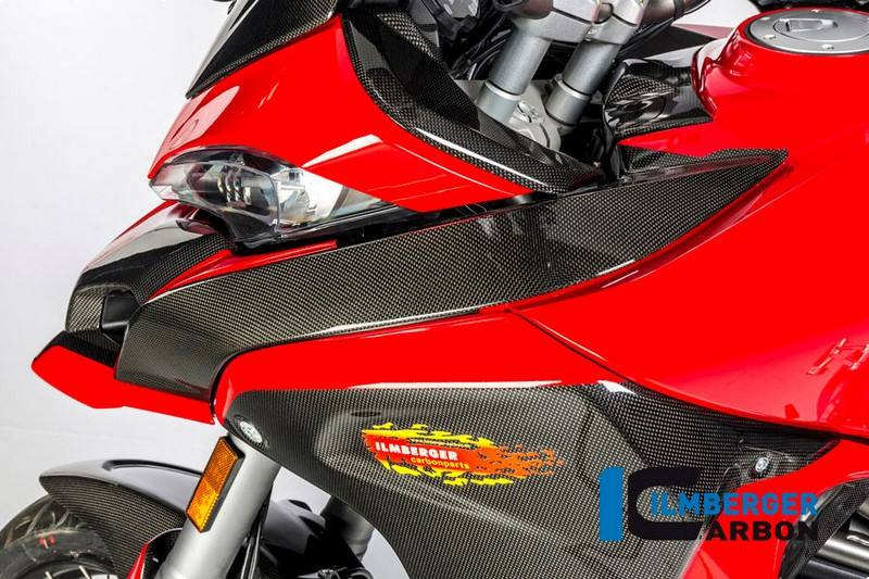 ILMBERGER / イルムバーガーカーボンパーツ タンクカバー 左 / エアーチャンネルカバー 左側 グロス Ducati MTS 1200 '15 | TOL.011.D15