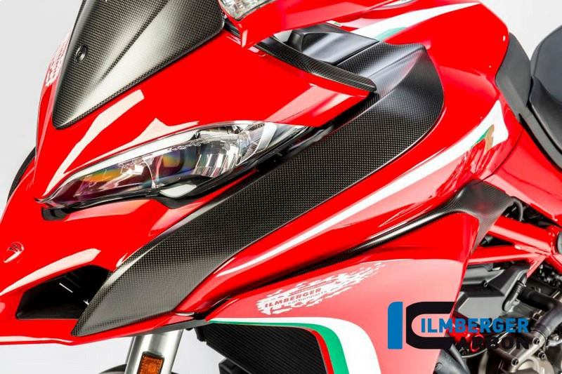 ILMBERGER / イルムバーガーカーボンパーツ タンクカバー 左 / エアーチャンネルカバー 左側 マット Ducati MTS 1200  '15 | TOL.111.D15