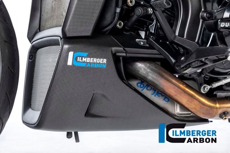 ILMBERGER / イルムバーガーカーボンパーツ ベリーパン 左側 マット Ducati XDiavel '18 | VEU.127.XD18M.K