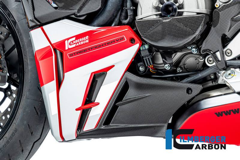 ILMBERGER / イルムバーガーカーボン ベリーパンインサート 左 グロス Ducati ストリートファイター V2 | VUL.015.V2SFG.K