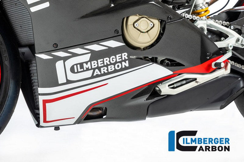 ILMBERGER / イルムバーガーカーボンパーツ ボトムサイドぺネル 左 グロス Panigale V4 / V4 S | VUL.021.DPV4G.K