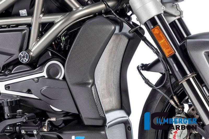 ILMBERGER / イルムバーガーカーボンパーツ ラジエーターカバー セット 3パーツ マット Ducati XDiavel '16 | WKK.125.XD16M.K
