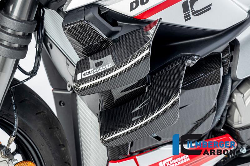 ILMBERGER / イルムバーガーカーボン ラジエーターカバー 左 グロス Ducati ストリートファイター V2 | WKL.004.V2SFG.K