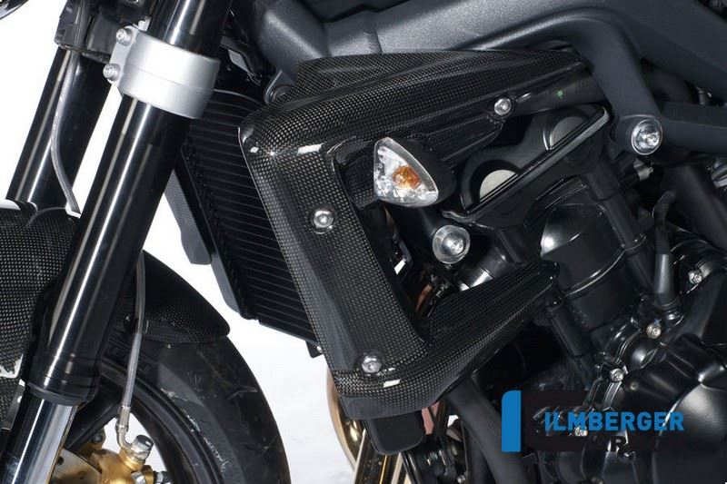 ILMBERGER / イルムバーガーカーボンパーツ ラジエーターカバー (左) カーボン - Triumph Street Triple 675 | WKL.009.TRSTR.K