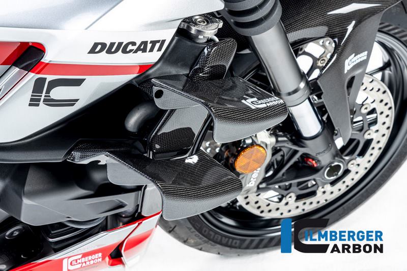 ILMBERGER / イルムバーガーカーボン ラジエーターカバー 右 グロス Ducati ストリートファイター V2 | WKR.005.V2SFG.K