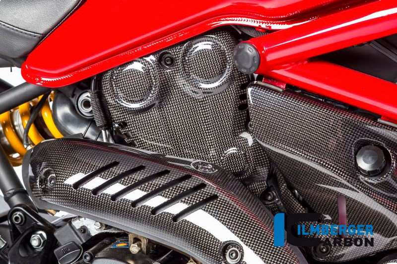 ILMBERGER / イルムバーガーカーボンパーツ バーティカル（縦） カムベルトカバー - Ducati Monster 1200/1200 S | ZAV.013.D12MG.K