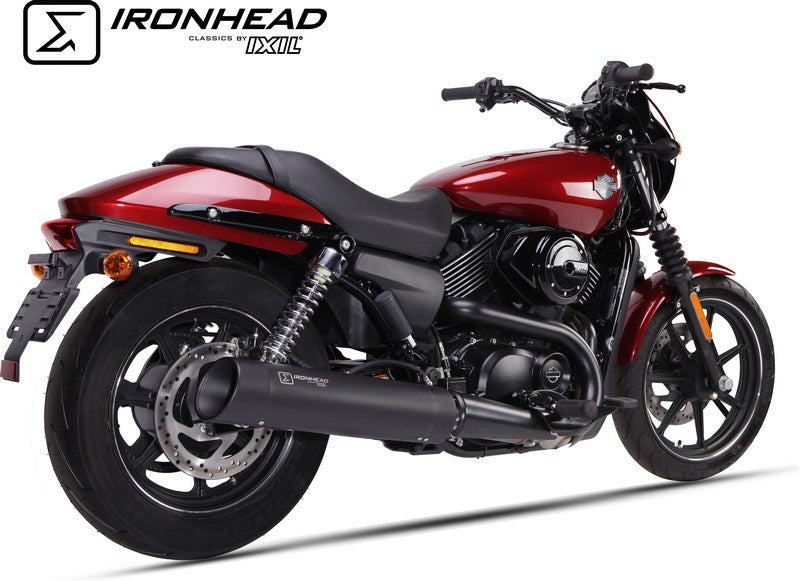 IXIL / イクシル Slip On Exhaust - Ironhead Round Black | HD 1001 SB