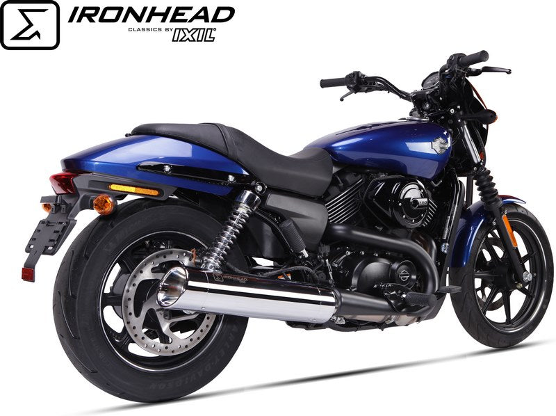 IXIL / イクシル Slip On Exhaust - Ironhead Round Chrome | HD 1001 SC