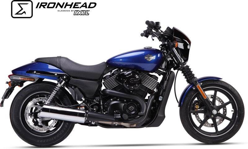 IXIL / イクシル Slip On Exhaust - Ironhead Round Chrome | HD 1002 SC